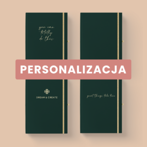 personalizowany zielony planer kalendarz 2024